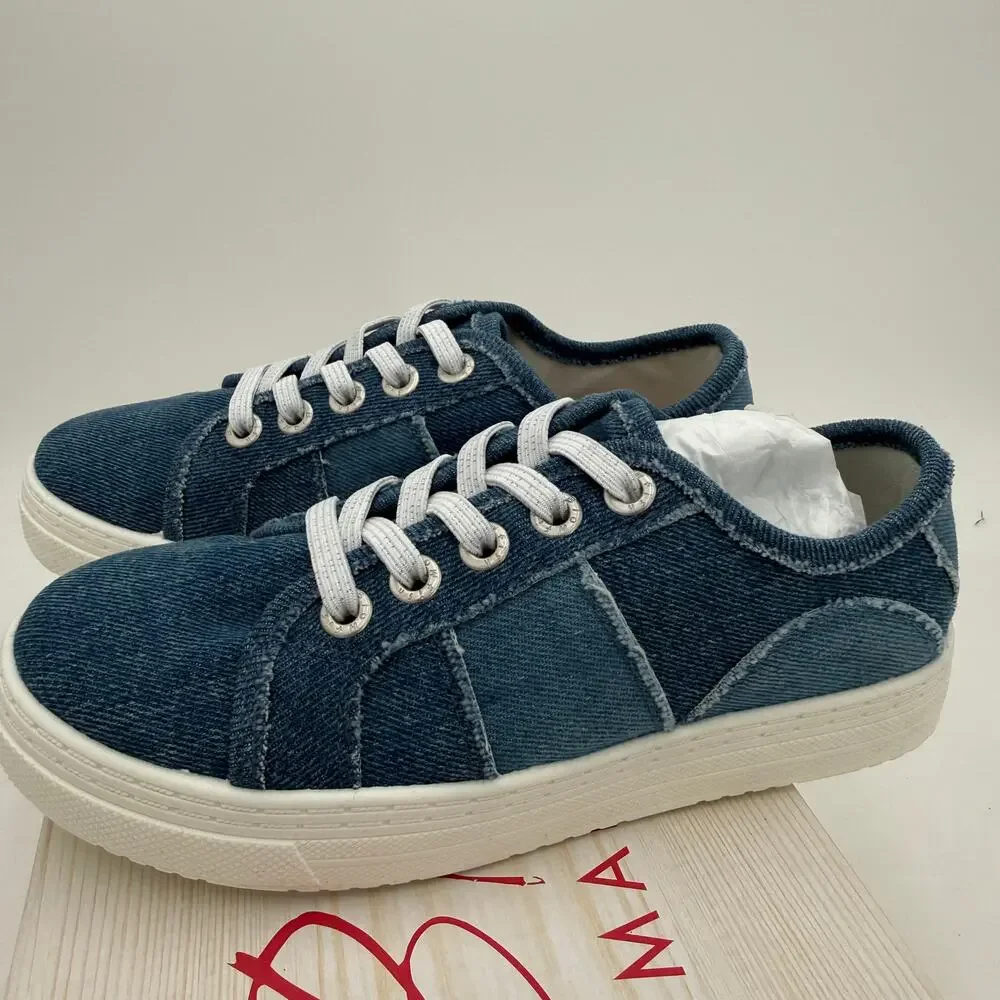 Blowfish Malibu Supersmile-K Girls Denim Oxford Shoes NEW in Box Size 4